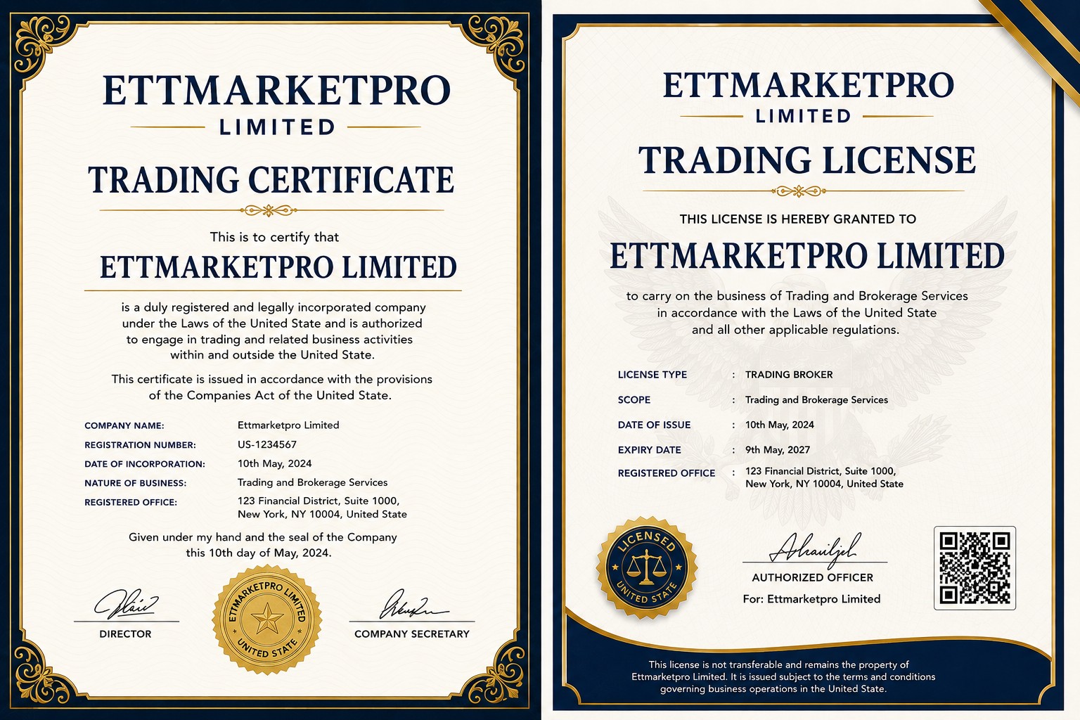 Trading Certificate